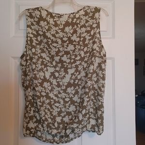 New York & Company blouse. Size LG. Color multi cream and greens